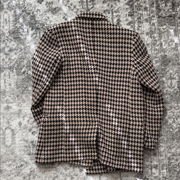 Anine Bing ‘Kaia’ Houndstooth Blazer - Black and Tan - Picture 5 of 6